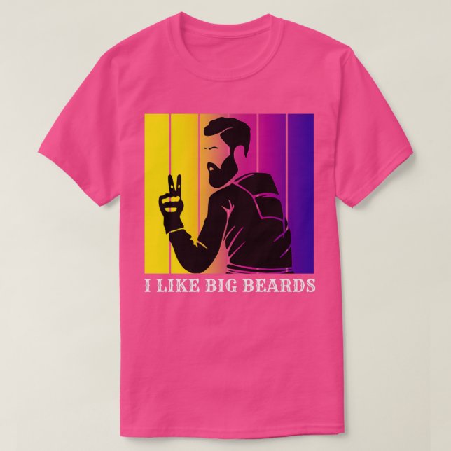 Camiseta Eu gosto de barbas grandes 4 (Frente do Design)