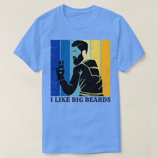 Camiseta Eu gosto de barbas grandes 6 (Frente do Design)