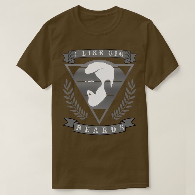 Camiseta Eu gosto de barbas grandes 75 (Frente do Design)