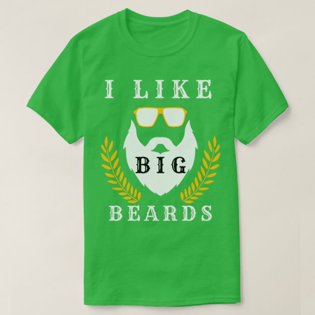 Camiseta Eu gosto de barbas grandes 9 (Frente do Design)