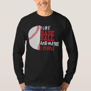 Camiseta Eu Gosto De Baseball E Talvez 3 Pessoas De Homens