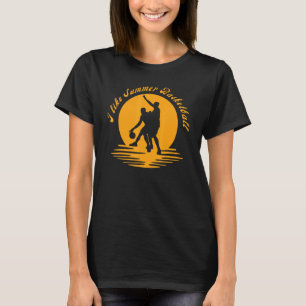 Camiseta Eu Gosto De Basquete De Verão Para Basquete De Pra
