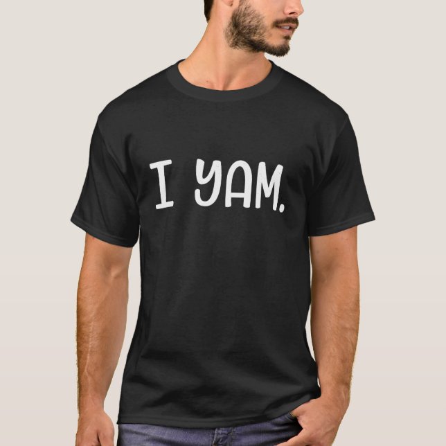 Camiseta Eu gosto de batata doce por combinar o custo de Aç (Frente)