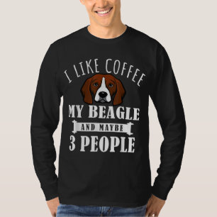 Camiseta Eu Gosto De Beagle Café E Talvez 3 Pessoas De Cach