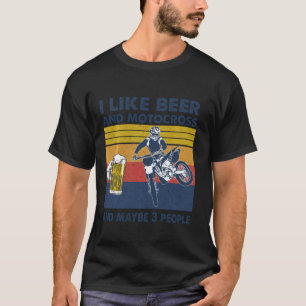 Camiseta Eu Gosto De Beer Motocross E Talvez 3 Pessoas Moto