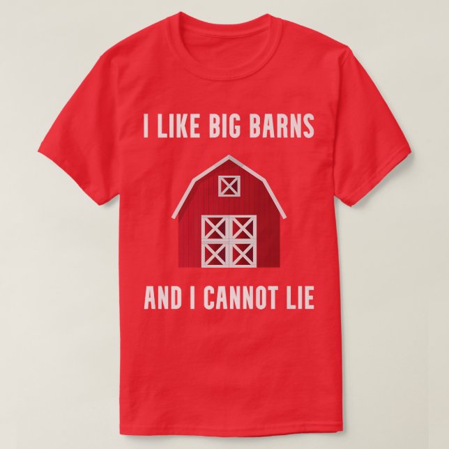 Camiseta Eu Gosto De Big Barns Engraçado Fazendo Fazenda Hu (Frente do Design)