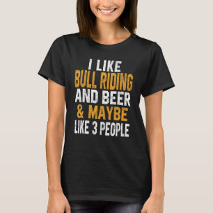 Camiseta Eu Gosto De Bull Riding E Beer Texas Pai American