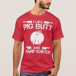 Camiseta Eu Gosto De Bumbuns De Suínos E Foguetes Afiados D