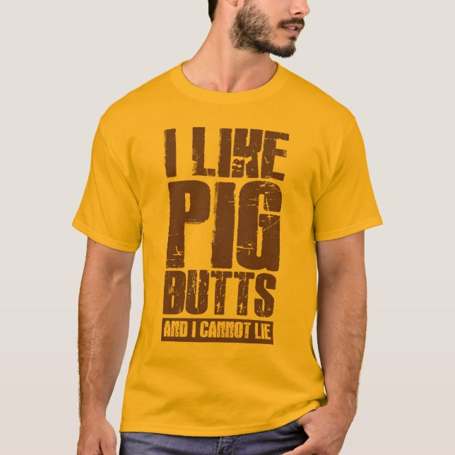 Camiseta eu gosto de bumbuns do porco e eu não posso (Frente)