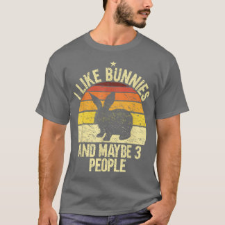 Camiseta Eu Gosto De Bunnies E Talvez 3 Pessoas Proprietári