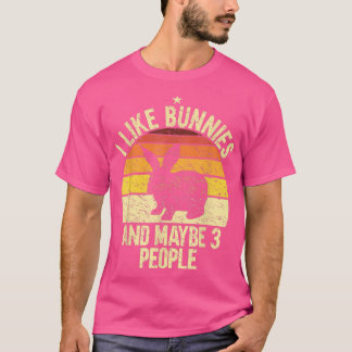 Camiseta Eu Gosto De Bunnies E Talvez 3 Pessoas Proprietári