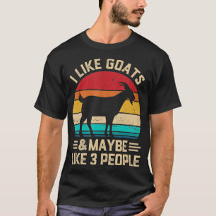 Camiseta Eu Gosto De Cabra E Três Amantes de os animais De 
