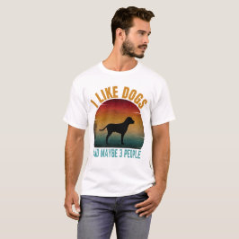 CAMISETA EU GOSTO DE CACHORRO E TALVEZ 3 PESSOAS