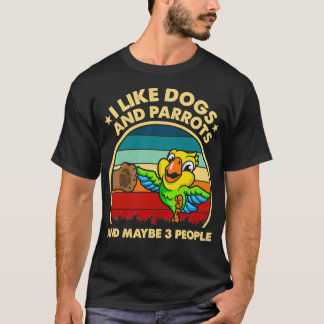 Camiseta Eu Gosto De Cachorro Papagaio Vintage Cachorro Eng