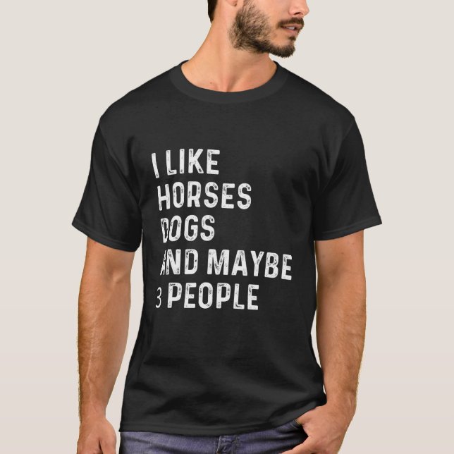Camiseta Eu Gosto De Cães De Cavalo (Frente)