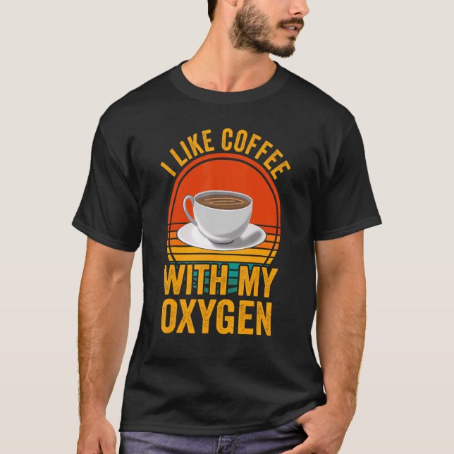 Camiseta Eu Gosto De Café Com Minha Cotação De Café De Oxig (Frente)