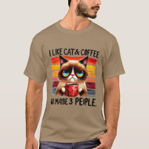 Camiseta Eu Gosto de Café de Gato e Talvez 3 Pessoas ✨🐾☕