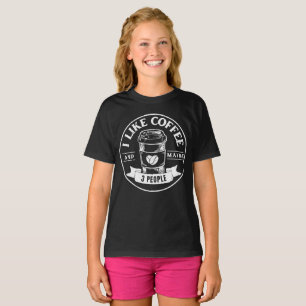 Camiseta Eu gosto de café e talvez 3 pessoas
