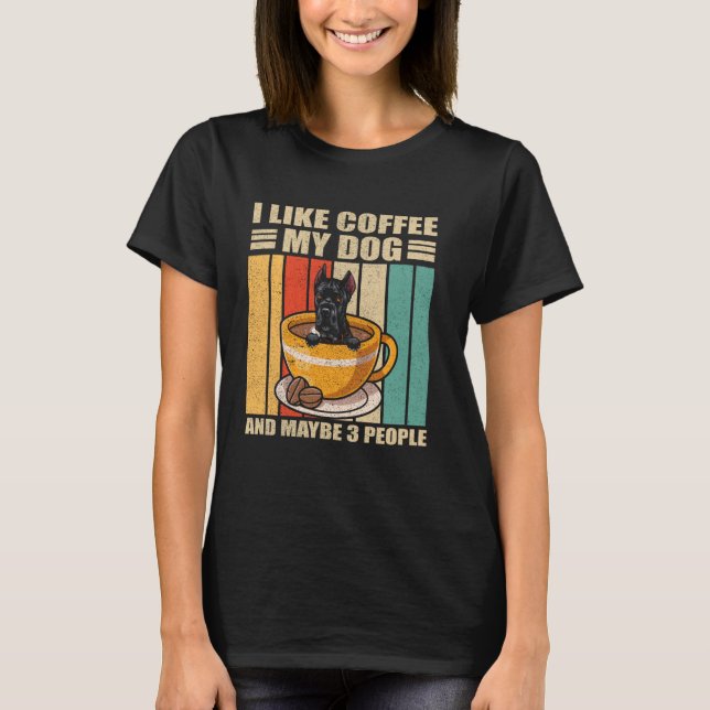 Camiseta Eu Gosto De Café E Talvez 3 Pessoas De Cana Negra (Frente)