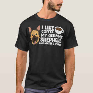 Camiseta Eu Gosto De Café Meu German shepherd E Talvez 3