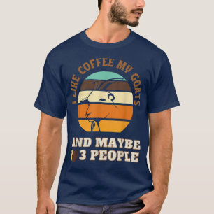 Camiseta Eu Gosto De Café Meus Caprinos E Talvez 3 Pessoas 
