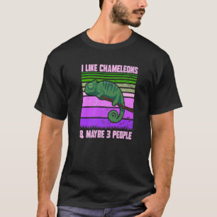 Camiseta Eu Gosto De Camaleões Talvez Três Pessoas Citação
