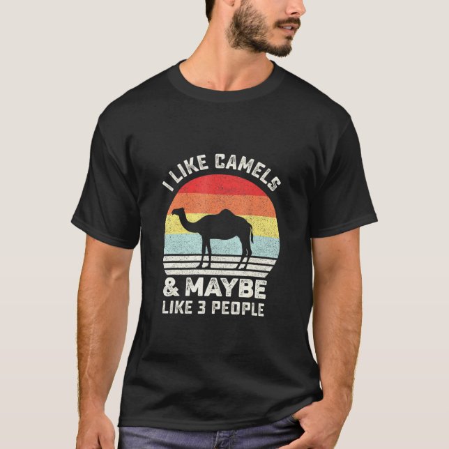 Camiseta Eu Gosto De Camelos De Animais (Frente)
