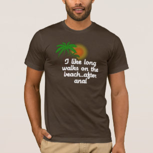 CAMISETA EU GOSTO DE CAMINHADAS LONGAS NA PRAIA… APÓS AN