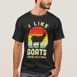 Camiseta Eu Gosto De Caprinos Talvez 3 Pessoas De Retro-Agr