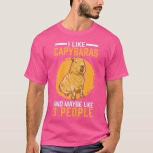 Camiseta Eu Gosto De Capybaras Rodent Grass-Eater Capybara