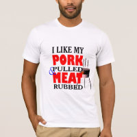 eu gosto de carne de porco puxada design de camise