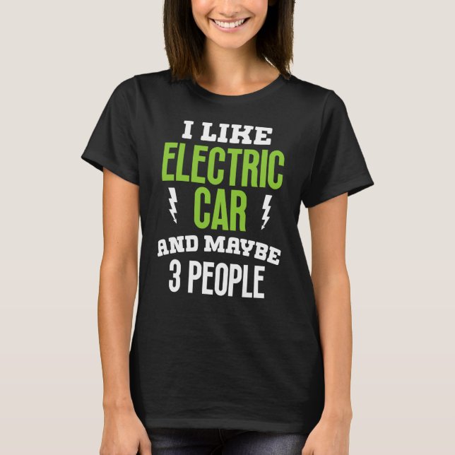 Camiseta Eu gosto de carro elétrico presente e dono de veíc (Frente)