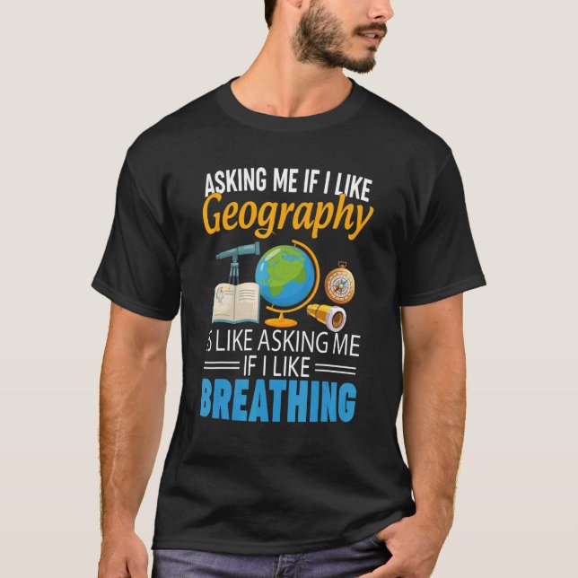 Camiseta Eu Gosto De Cartografia Do Mapa Geográfico Da Geog (Frente)