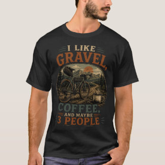 Camiseta Eu Gosto de Cascalho, Café e Talvez 3 Pessoas