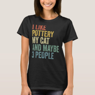 Camiseta Eu Gosto de Cerâmica Meu Gato E Talvez 3 Pessoas