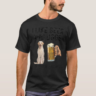 Camiseta Eu Gosto De Cerveja Bebendo E Cães Labrador Retrie