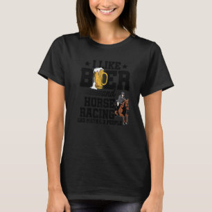 Camiseta Eu Gosto De Cerveja E Corrida De Cavalo E Talvez 3