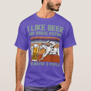 Camiseta Eu Gosto De Cerveja E Corrida De Cavalo E Talvez 3