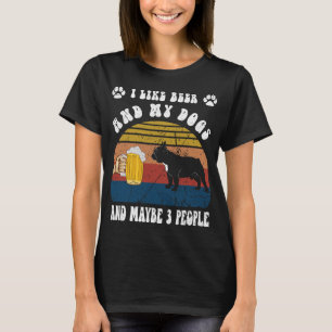 Camiseta Eu Gosto De Cerveja E Meu Cachorro Francês E Talve