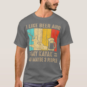 Camiseta Eu Gosto De Cerveja E Meu Kayak E Talvez Três Pess