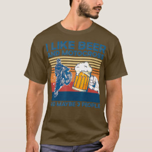 Camiseta Eu Gosto De Cerveja E Motocross E Talvez 3 Pessoas
