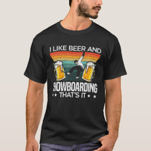 Camiseta Eu gosto de cerveja e snowboard É o Snowboarder