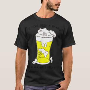 Camiseta Eu Gosto De Cerveja E Ursos E Talvez 3 Pessoas De 
