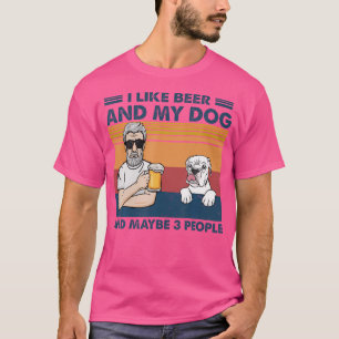 Camiseta Eu Gosto De Cerveja Meu Cachorro E Talvez 3 Pessoa