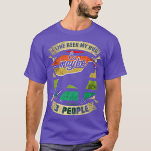 Camiseta Eu Gosto De Cerveja Meu Cachorro E Talvez 3 Pessoa