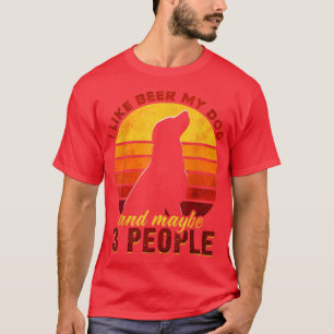 Camiseta Eu Gosto De Cerveja Meu Cachorro E Talvez 3 Pessoa