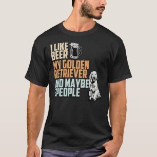Camiseta Eu Gosto De Cerveja Meu Ouro Retriever E Talvez Tr