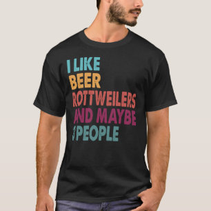 Camiseta Eu Gosto De Cerveja Meu Rottweiler E Talvez 3 Pess