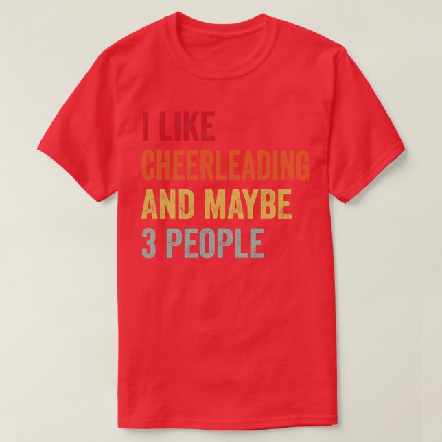 Camiseta Eu Gosto De Cheerhead Talvez 3 Pessoas (Frente do Design)