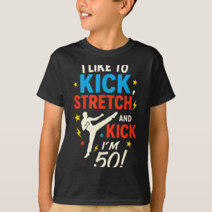 Camiseta Eu gosto de chutar esticar - Humor engraçado de 50